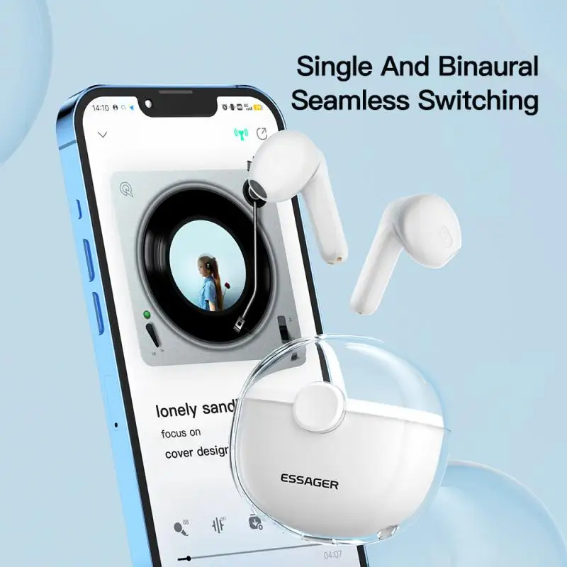 

Музыкальные наушники с длительным временем работы в режиме ожидания, спортивные стереонаушники с сенсорным управлением, беспроводная гарнитура с микрофоном, Tws наушники, 335 мАч