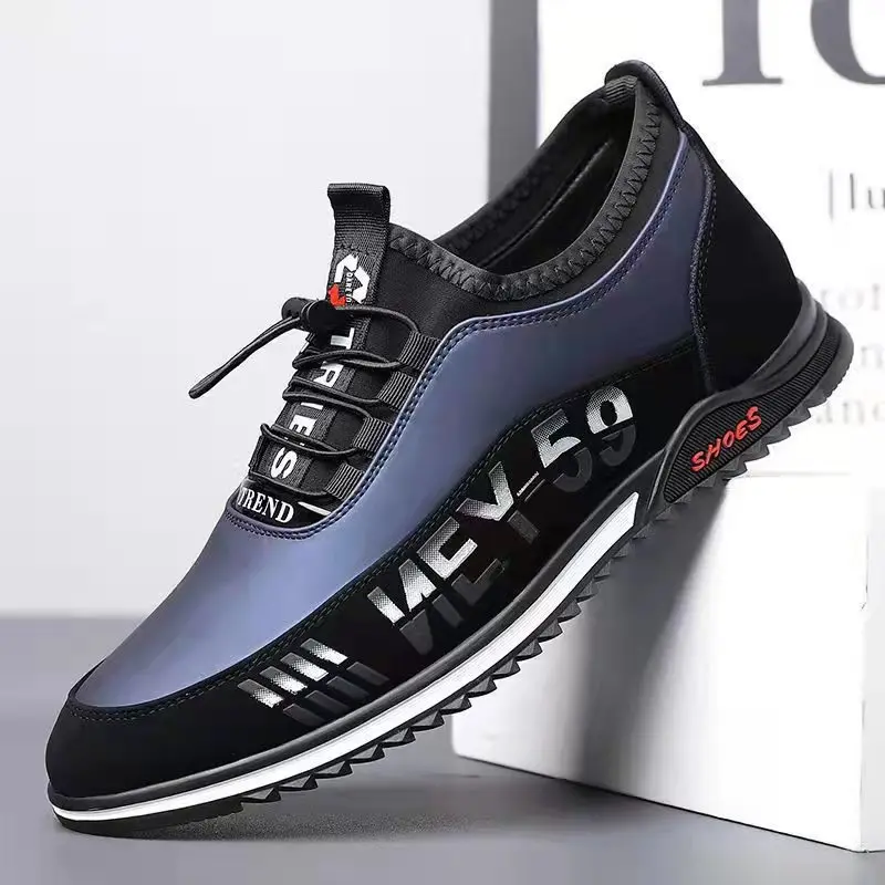 

Flat Low Help Fashion Casual Shallow Mouth Lace-up Men's Single Shoes 2023 Spring Autumn New Small Leather Shoes Men