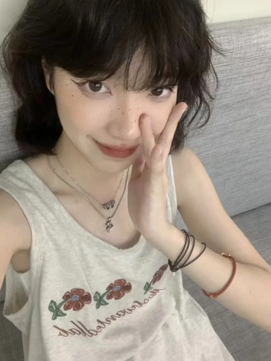 Чистый хлопок Гонконг жилет на бретельках футболка без рукавов женская летняя