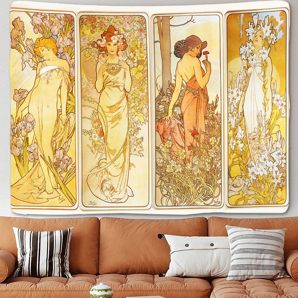 Иллюстрация гобелен Таро настенный богемный эстетический Декор для комнаты