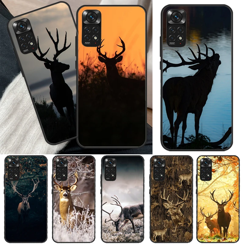 Deer Hunting Camo Case For Xiaomi Redmi Note 11 Pro 8 9 11S 10S 9S Note 10 Pro Cover For Redmi 10 10C 9A 9C