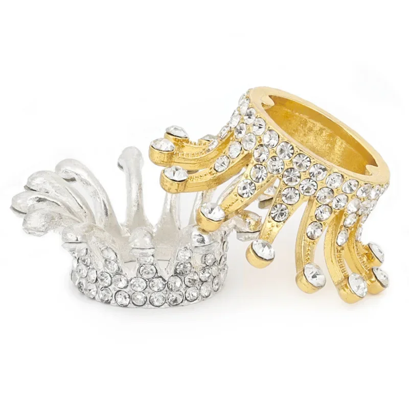 2 шт. держатель для кистей ногтей дизайн с короной сплав ретро макияж ручка