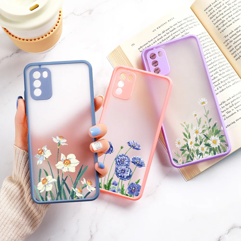 

Flower Transparent Phone Case For Oppo Realme 8 X7 Pro V5 5g Narzo 10 10A Case For Oppo Realme C21 C17 C15 Shockproof Cover Capa