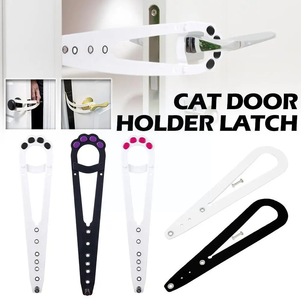 

Cat Door Holder Latch Adjustable Cat Door Alternative Litter Dogs Food Cat Latch And Boxes Flex Of Keep Out Strap To A6R1
