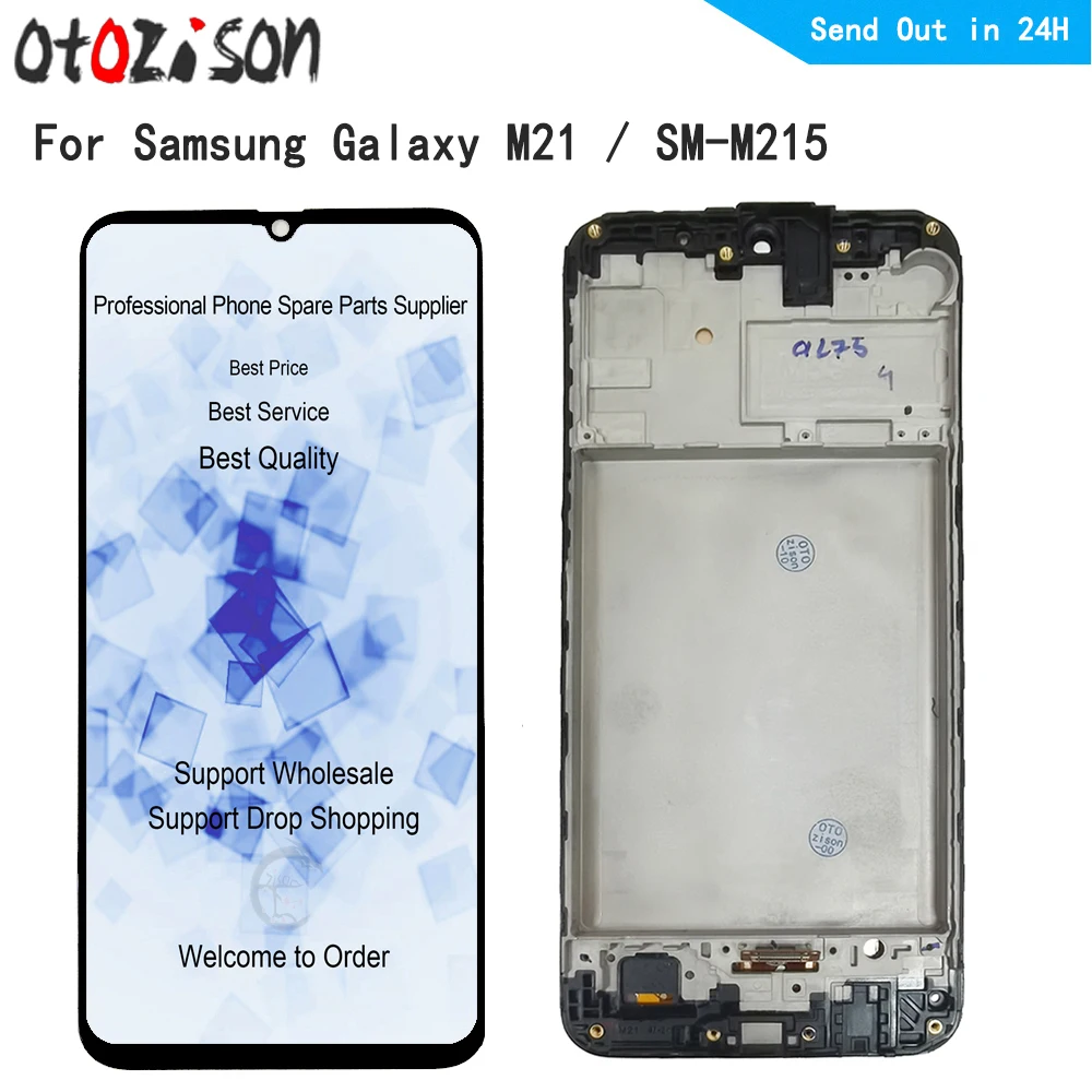 

LCD Screen For Samsung Galaxy M21 M215 SM-M215F M215F/DS M215F/DSN LCD display Screen Touch panel Digitizer with frame Assembly
