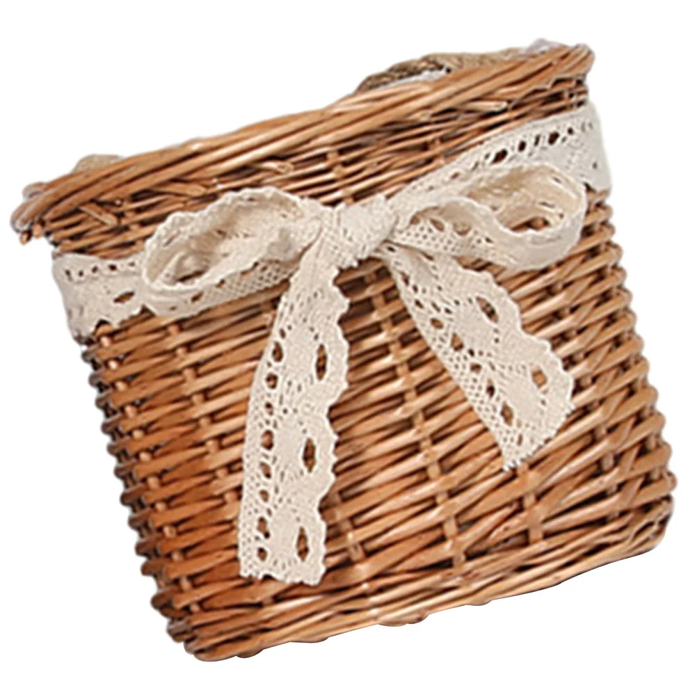 

Rattan Portable Storage Woven Basket Flower Girl Baskets Decorative Embellishments Crafting Unique Candy Small