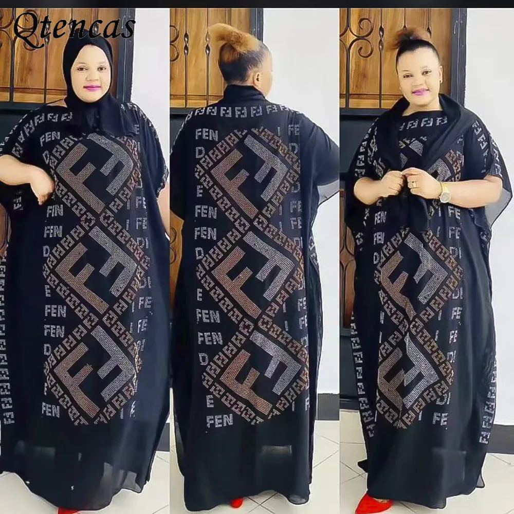 

2021 African Dresses for Women Dashiki Bat Sleeve Party Maxi African Dress Africa Clothes Traditional Wear Boubou Africain Femme