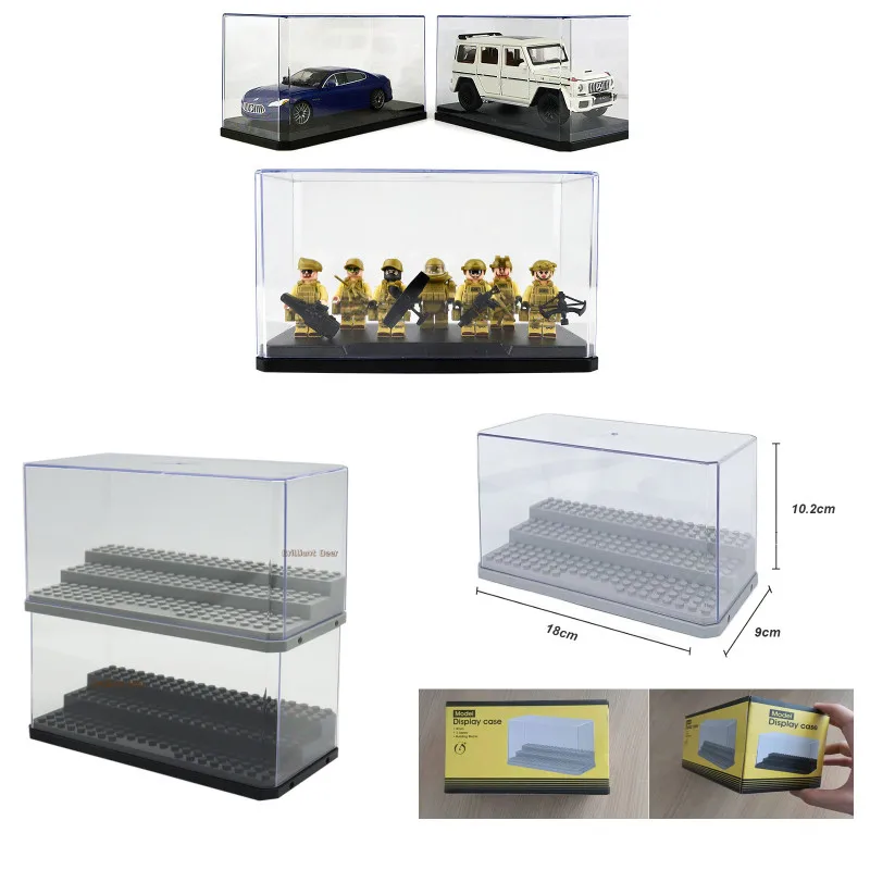 

Figures 3 Steps Dustproof Acrylic Display Box Building Block City Car Model Collection Display Case Figures Transparent Showcase