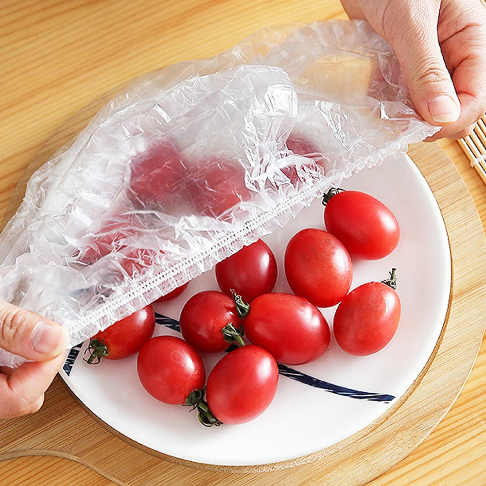 

100PC Disposable food preservation cover Elastic packing Food cover Dish cover Shoe cover Shower head cover Cap Kitchen supplies