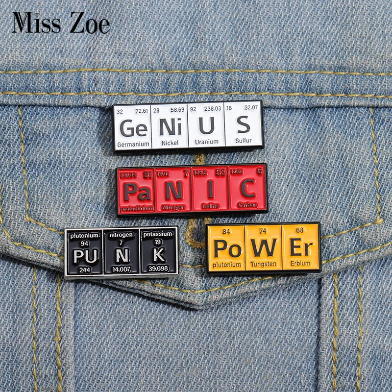 Настраиваемые Эмалированные Броши С Химическими Элементами Булавки Для