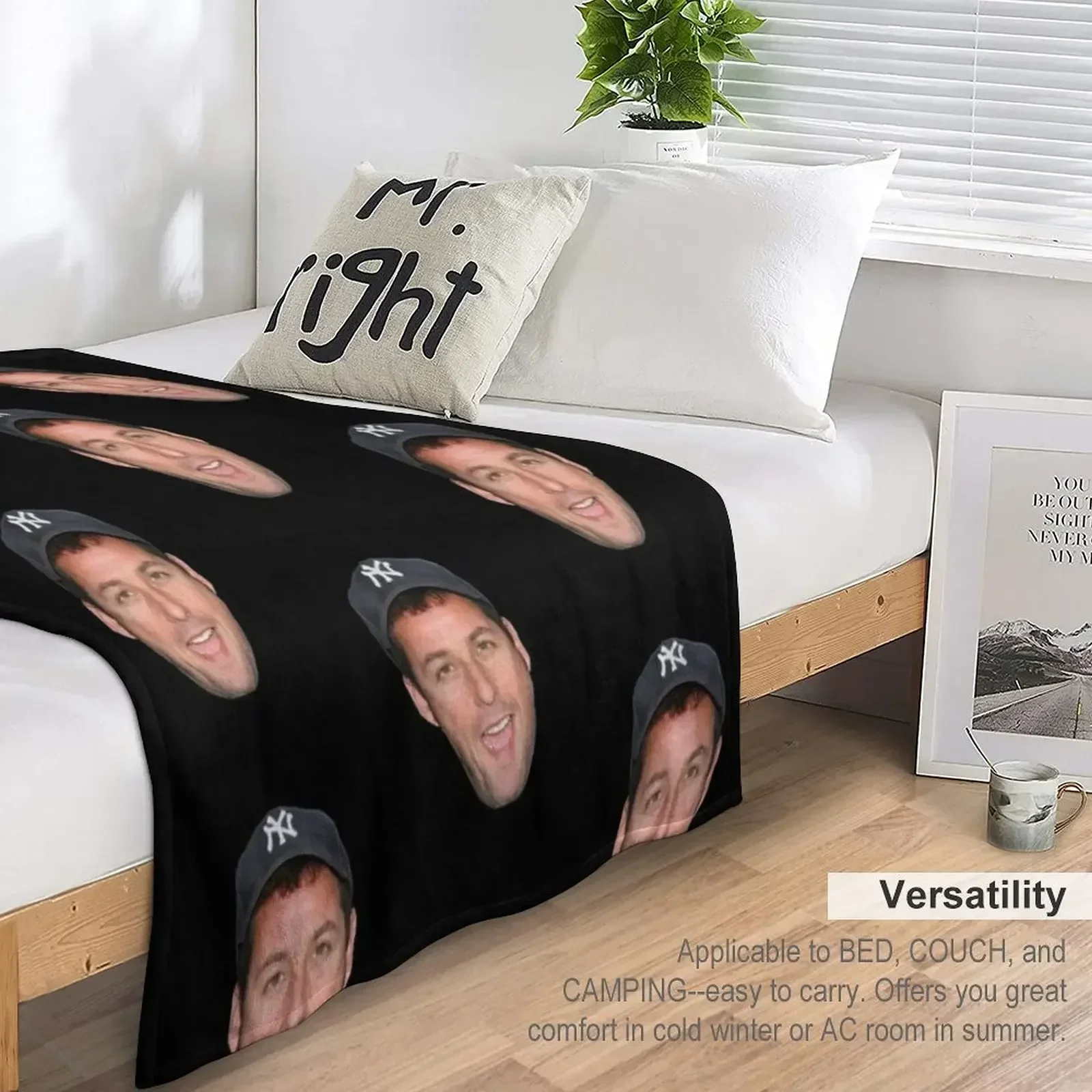 Классическая футболка с изображением лица Adam Sandlers 3150 дизайнерское одеяло