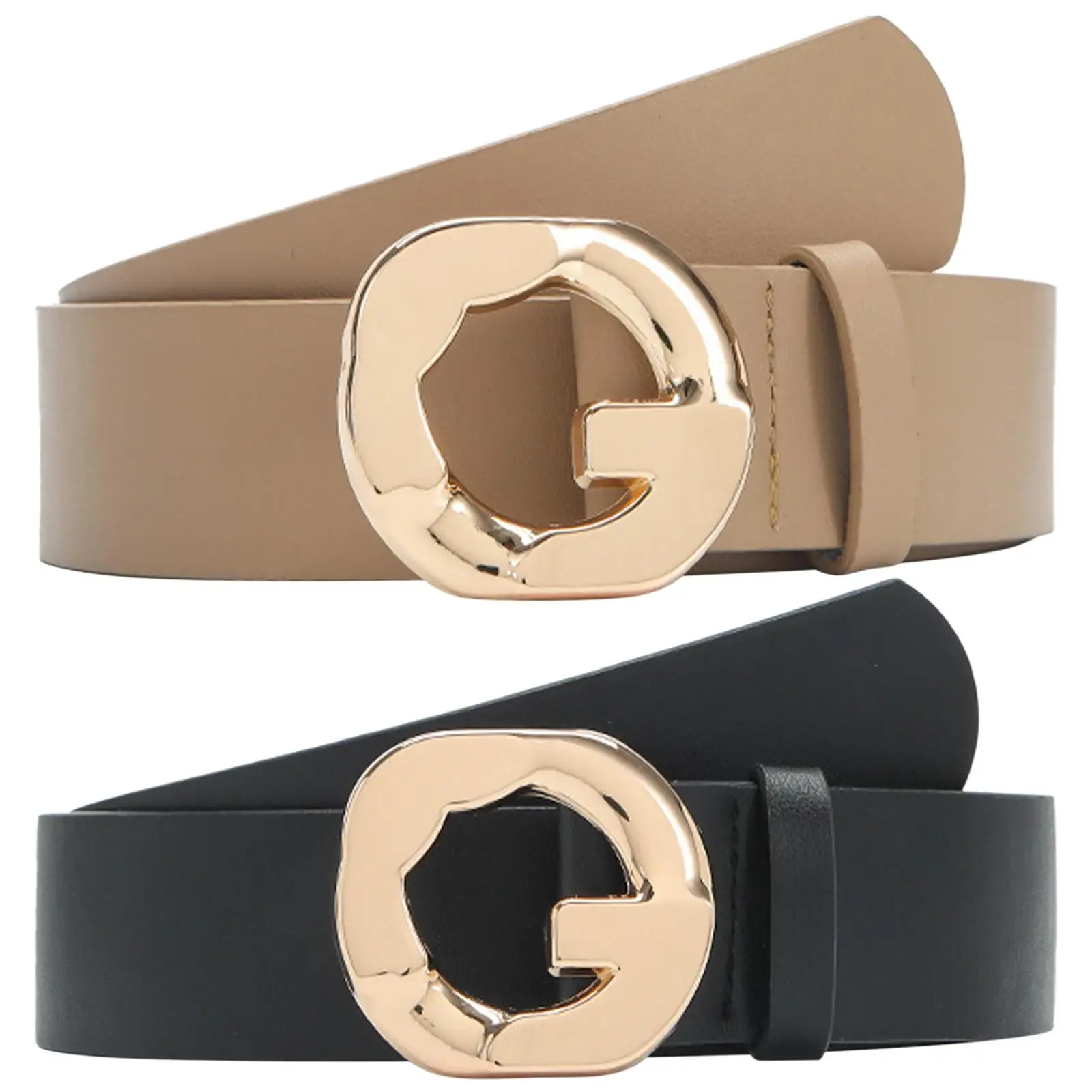 

Stylish Waist Belt Waistband Gold Alloy Buckle Girdle Adjustable Women Wide Belts for Ladies Girls Skirts Jeans Accessories