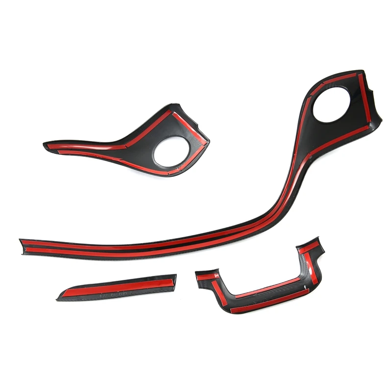 4-компонентная автомобильная крышка центральной консоли из углеродного волокна