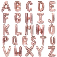 rose gold letter balloon birthday party decorations kids gold wedding balloons alphabet air globos anniversary party decoration