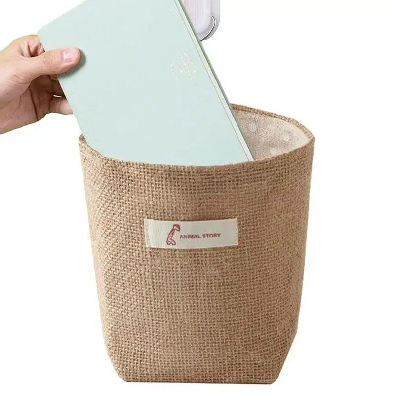

Настенная подвесная сумка, настенная корзина для хранения, толстый Органайзер из хлопка и льна для продуктов, мелочи, бытовая душевая мойка для ванной и дома