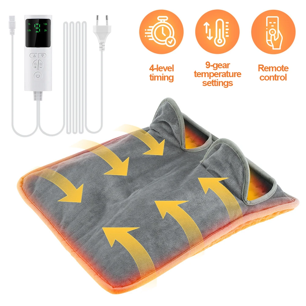 Electric Foot Heating Pad Washable Feet Warmer Heater Household Soft Plush Thermal Blanket Warming Mat Home Office Bedroom