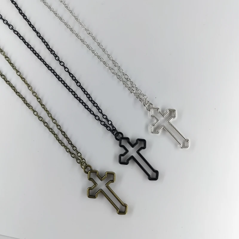 

Fashion Gothic Cross Pendant Necklace Boys Girls Hip Hop Gypsy Club Accessories Jewelry