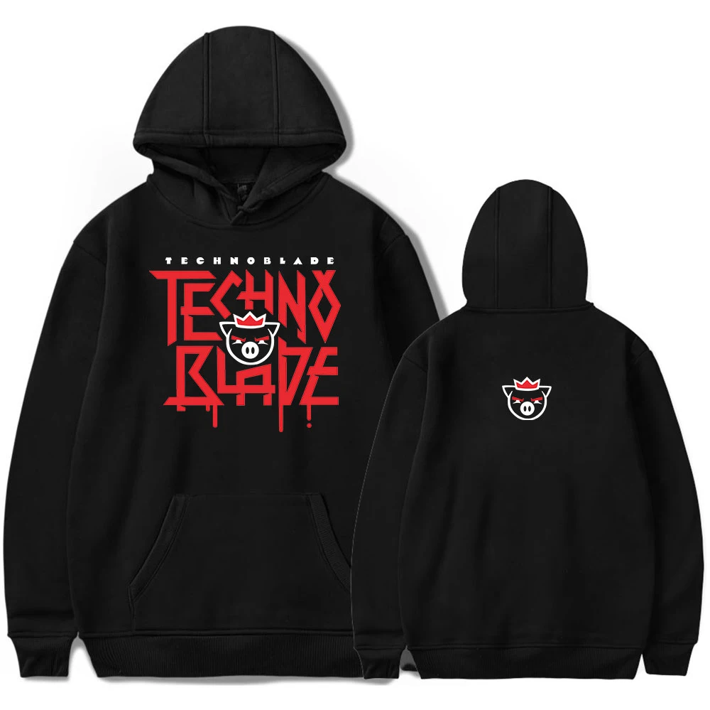 

Свитшот Technoblade Merch с капюшоном, Женская/Мужская одежда, повседневная толстовка с капюшоном, Свитшот