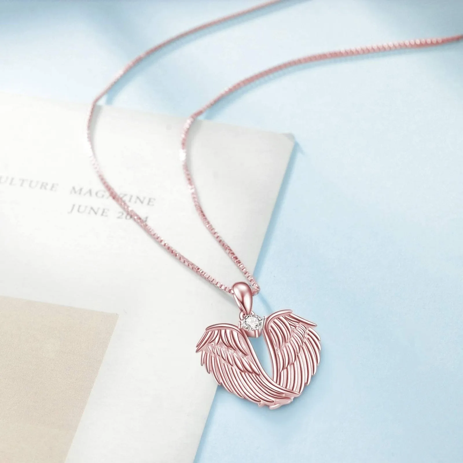 

Angel Wing Clavicle Necklace Angel Wing Paper Card Necklace Popular Lovers Jewelry For Women Fashion Gifts Necklace Jewelry