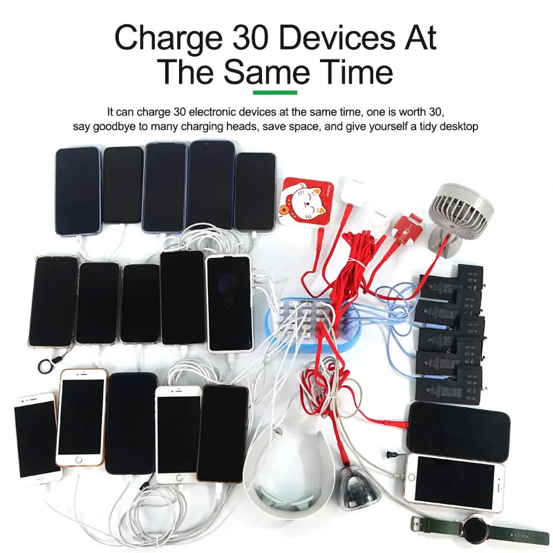 Умное зарядное устройство RELIFE 30 портов USB 160 Вт устройств |