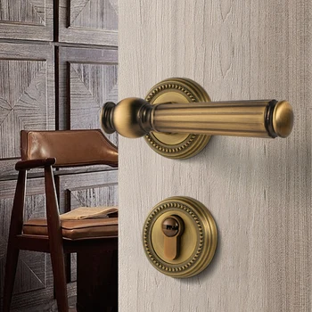 Safety Invisible Door Locks Handle Brass Handle Room Door Locks Interior Knobs Interior Fechaduras De Portas Door Hardwar WW50DL