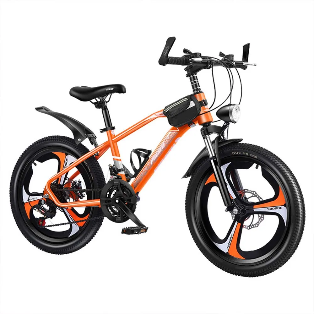 

Children Bikes 8 To 10 Years Old Mountain Bikes 21 Variable Speed Disc Brake Shock Absorption 18 Inches Carbon Steel Safety