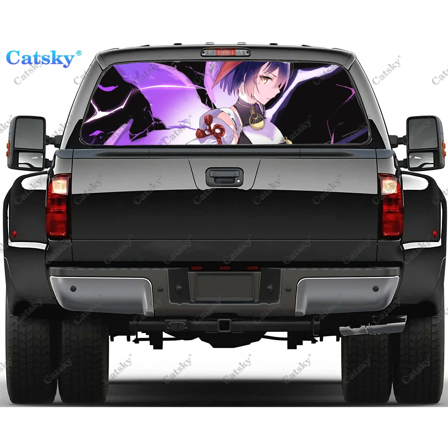 

Kujou Sara Genshin искусственная фотография ПВХ декоративная наклейка для грузовика перфорированная виниловая универсальная наклейка