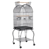 factory supplier china easy clean mental single layer stainless steel pet cage with four wheels aviary coop bird cages big
