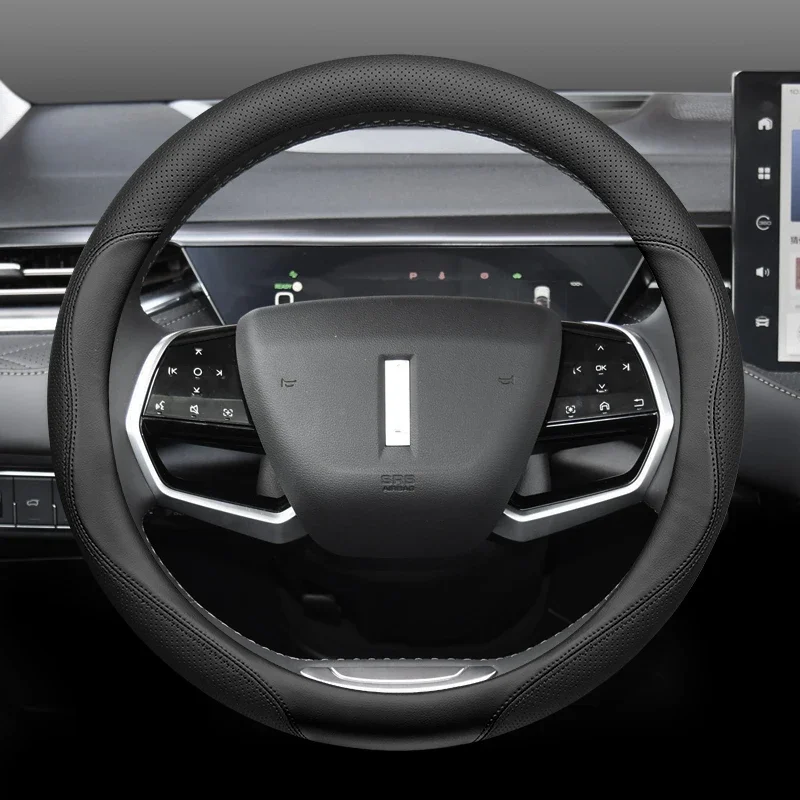 

Чехол на руль для GWM WEY Coffee 01 Coffee 02, универсальные автомобильные декоративные аксессуары из натуральной кожи, противоскользящий и устойчивый к поту