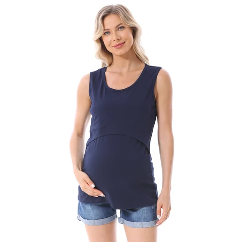 Женская одежда для беременных, топы на бретелях без рукавов, одежда для беременных, летние майки, большие размеры S-5XL