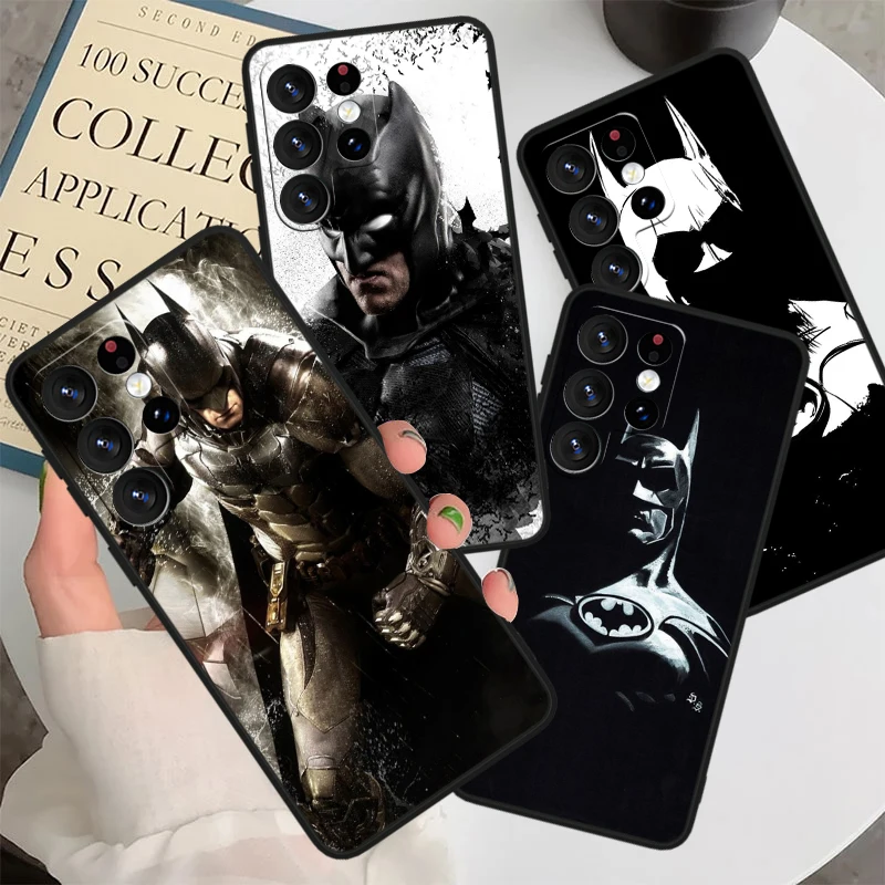 B-batmans супергерой для Samsung S24 S23 S22 S21 S20 FE S10e S10 S9 Ultra Plus Мягкий силиконовый черный