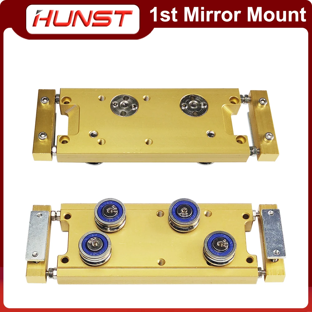 HUNST Gold Color Y Axis Inner Guide Rail Slider With Four Wheel Guide Rail Block For Laser Engraving Cutting Machine Spare Parts enlarge