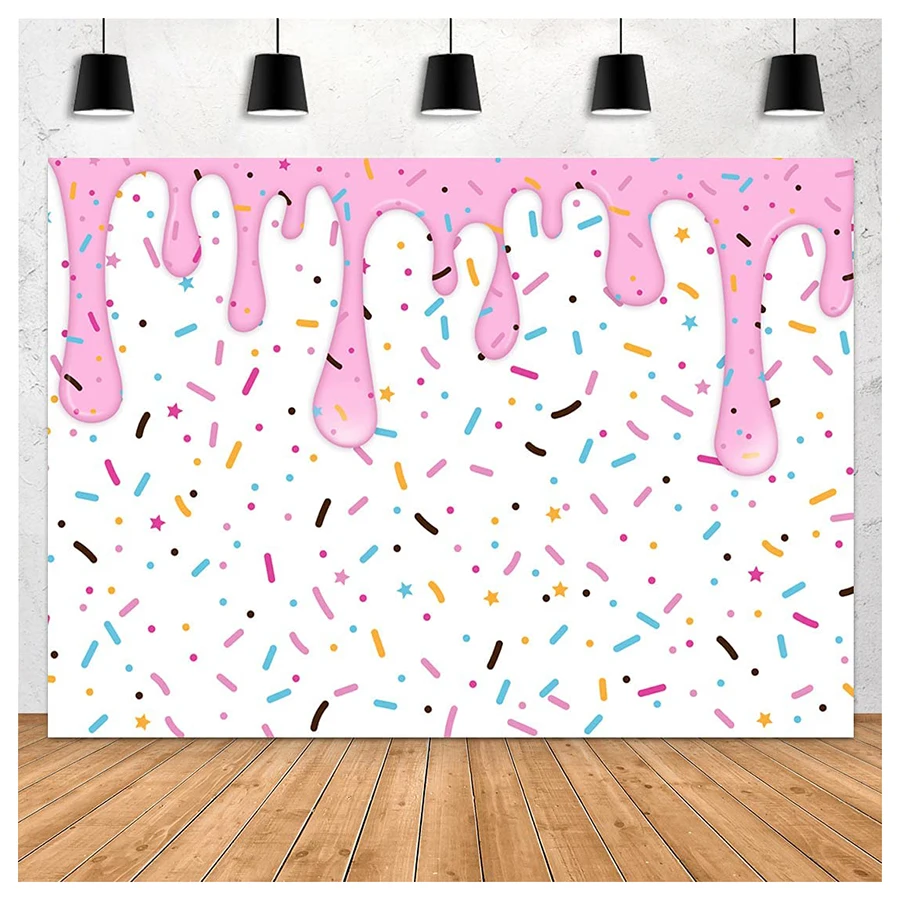 

Donut Grow Up Backdrop Colorful Sprinkle Confetti Pink Girl Birthday Baby Shower Newborn Photography Party Photo Booth Banner