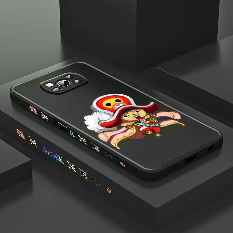 

Cartoon One Piece Chopper For Xiaomi POCO X3 NFC F3 GT M3 M2 Pro C3 X2 Mix4 11 Ultra Silicone Liquid Left Phone Case Coque Capa