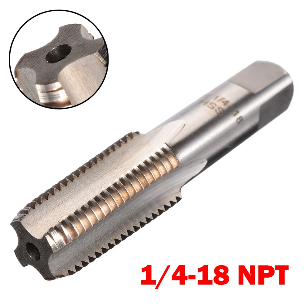 

Threaded Tap Taper Pipe Durable Thread Replacement 1/4-18 NPT Screw 1pcs Sharp Cutting Accessories Silver Cutting