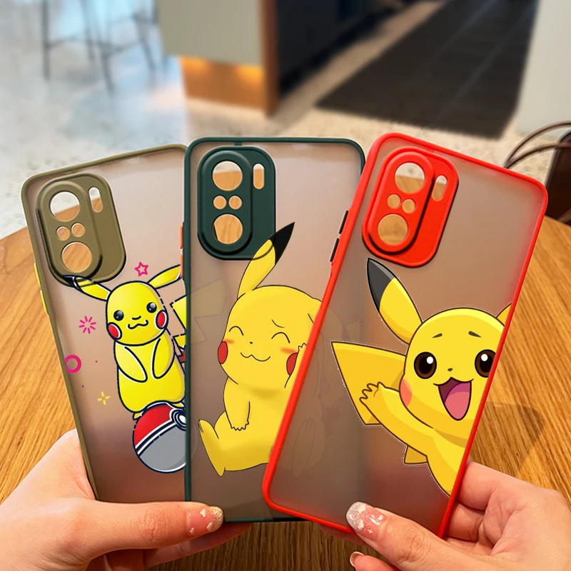 

Anime Pikachu Lovely For Xiaomi Redmi 10 9 9A 9C 9AT 8 8A 7 7A 6 6A Plus 4X 2022 Frosted Translucent Hard Phone Case Cover Capa