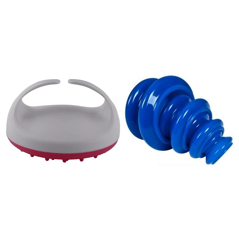 

1 Pcs Handheld Bath Shower Anti Cellulite Full Body Massage Brush & 1 Pcs Blue Vacuum Cans