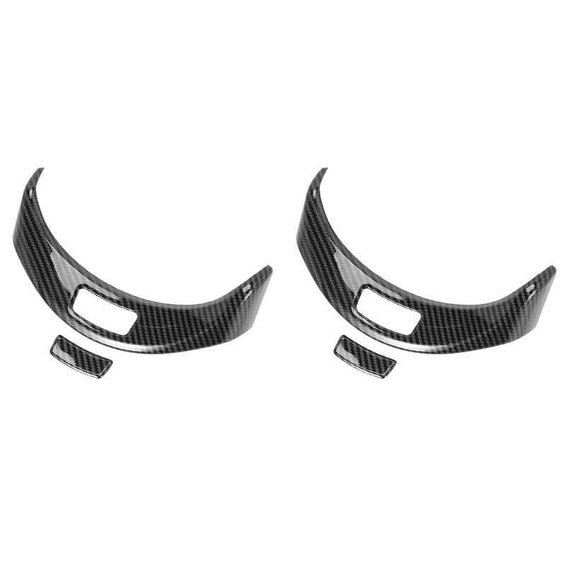 

2X Car Center Console Armrest Box Buttons Frame Decoration Sticker Trim For Mercedes Benz C Class W205 GLC 2015-2020 A