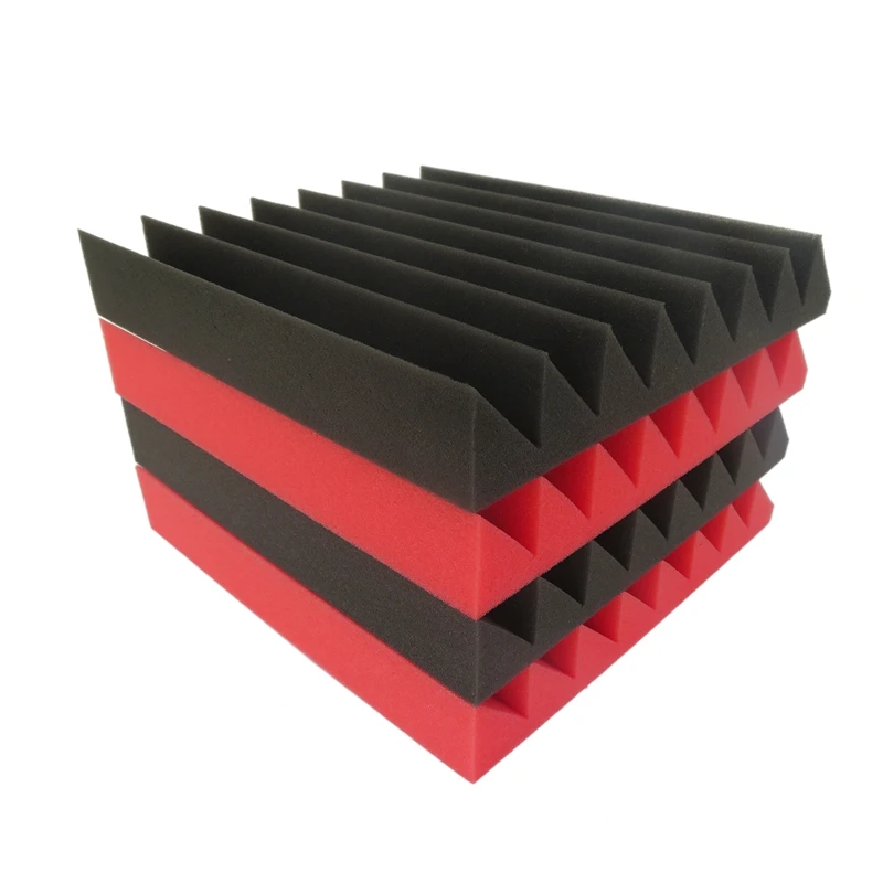 

HOT 12 Pack Acoustic Studio Absorption Foam Panel-Trapezoidal Triple-Cornered Soundproof Padding Soundproofing Studio Foam