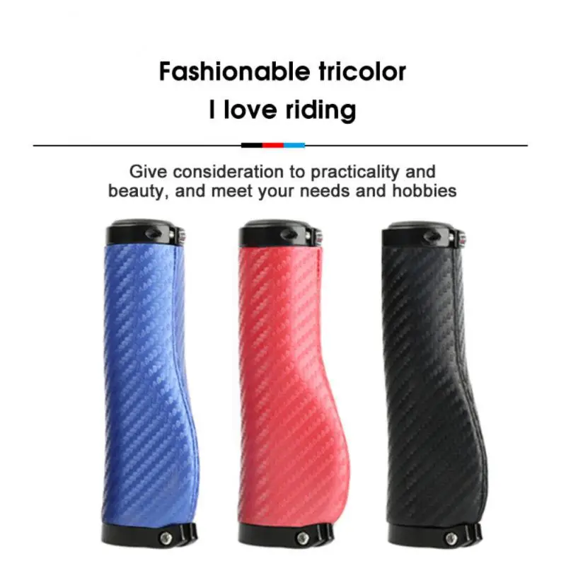 

Shock-absorbing Leather Bicycle Grips MTB Meat Ball Grips Mountain Bicycle Handlebar Cover Non-slip Bike Grips Bicycle Parts