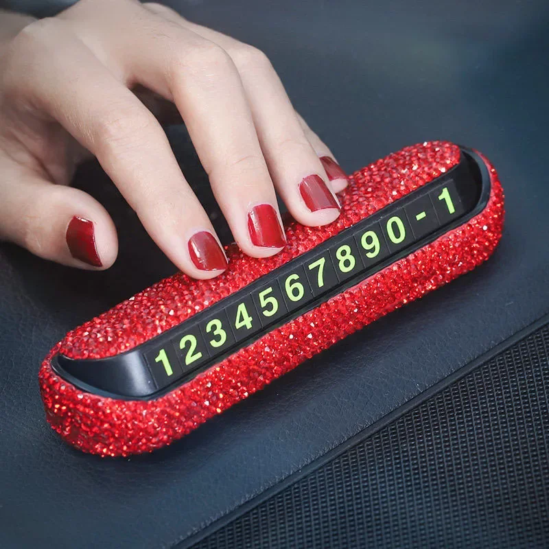 Bling Автомобильная временная парковочная карта номер карты автомобильного
