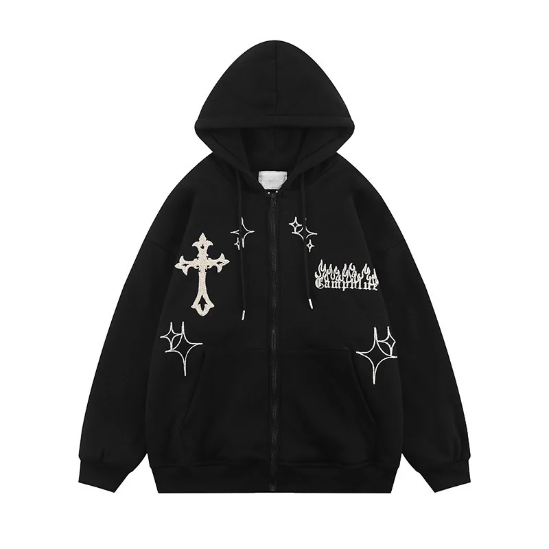 

Vintage Pattern Print Women Hoodies Sweatshirts Women Fashion Zipper Hooded Top Coat Autumn Winter Long Sleeve Pocket Cardigans