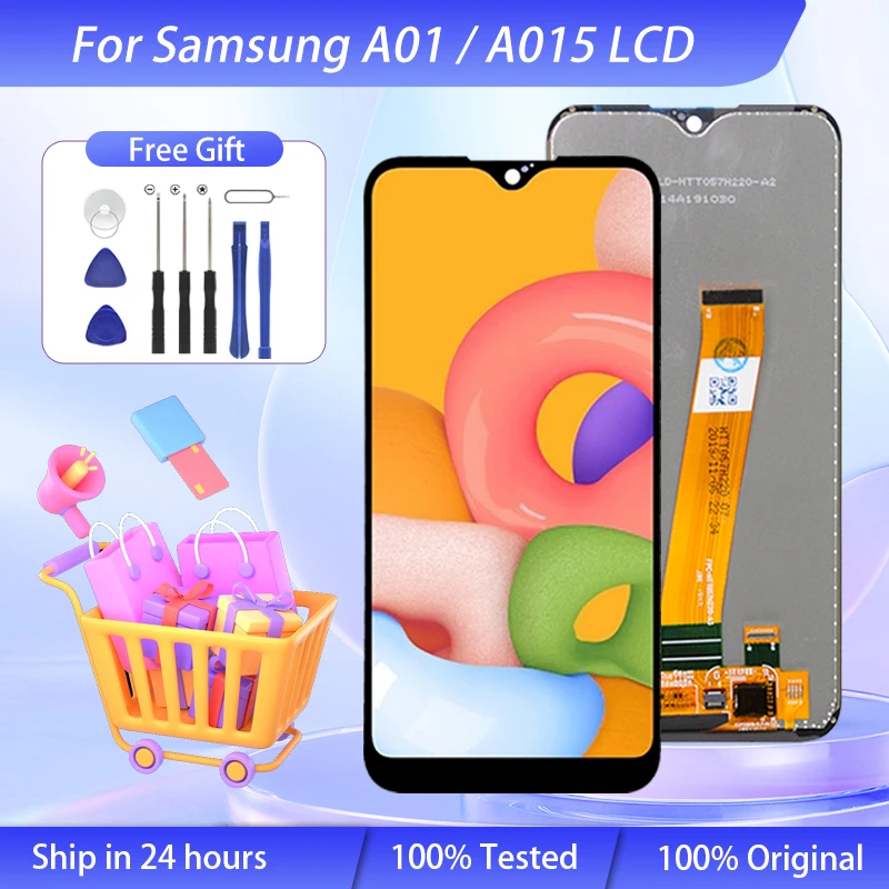 

Wholesale 5.7 Inch For Samsung Galaxy A01 Lcd A015 Display With Touch Screen Panel Digitizer A015F A015G Assembly With Tools