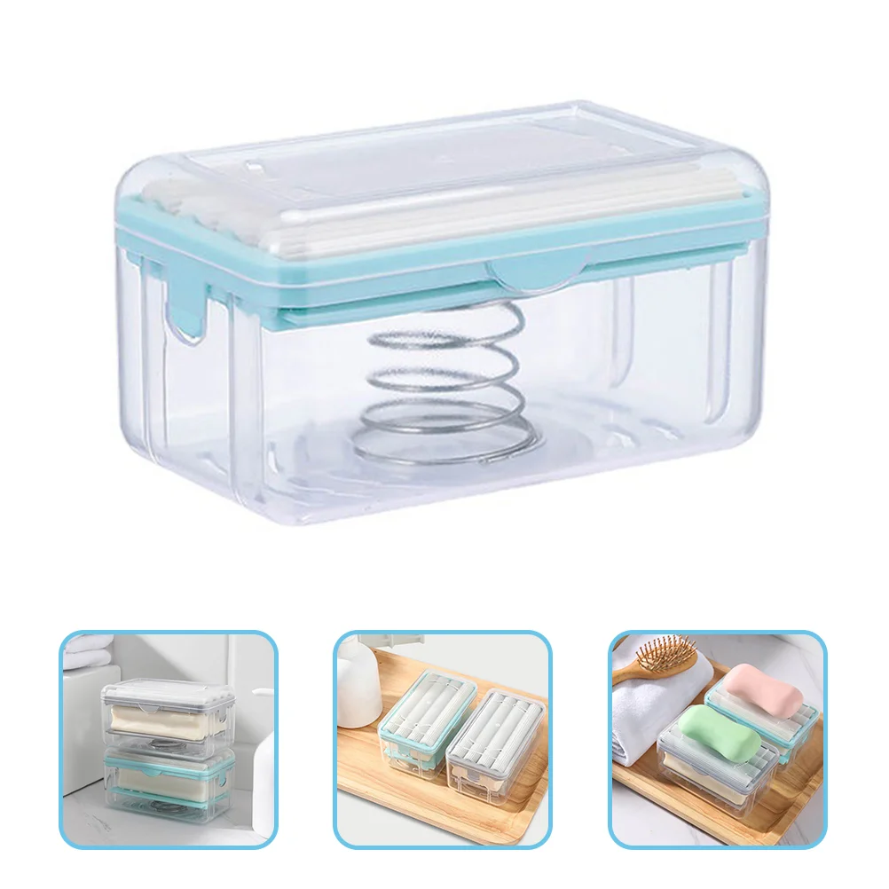 

Soap Dispenser Holder Bar Dish Travel Box Case Foaming Container Laundry Savers Camping Kitchen Dishwashing Storage Portablelid