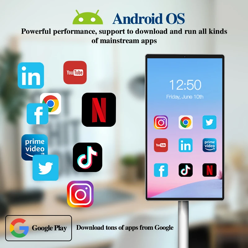 21 5-дюймовый телевизор с сенсорным экраном HD-камера система Android 12 плоским уличный