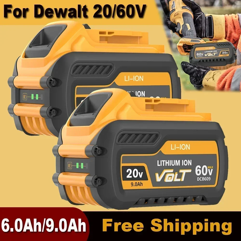 20 В/60 В для батареи DeWalt MAX сменный литий-ионный аккумулятор DCB609 DCB547-XJ DCB200 DCB201