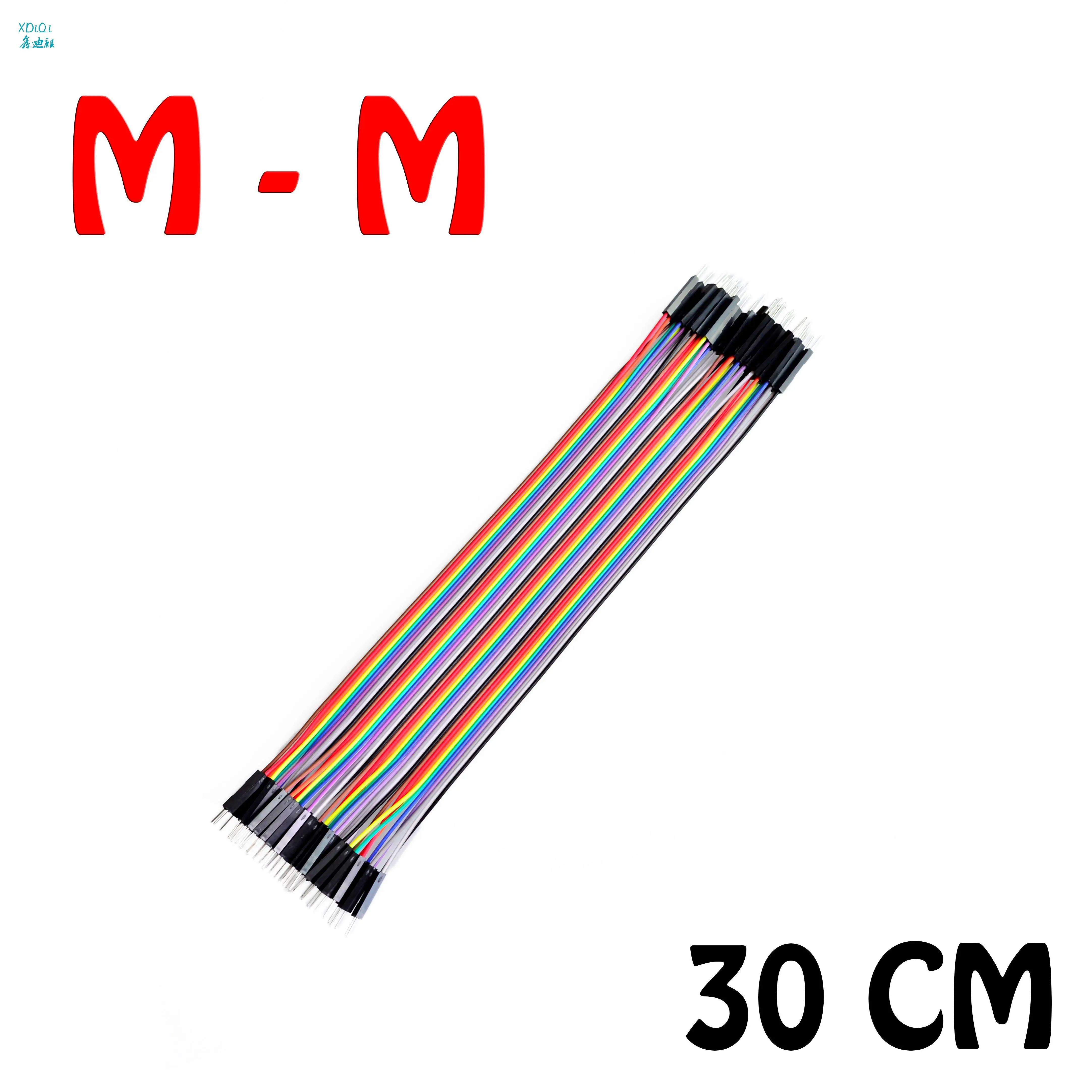 

40pcs/lot 30cm 1p-1p Male to Male jumper wire Dupont cable Breadboard