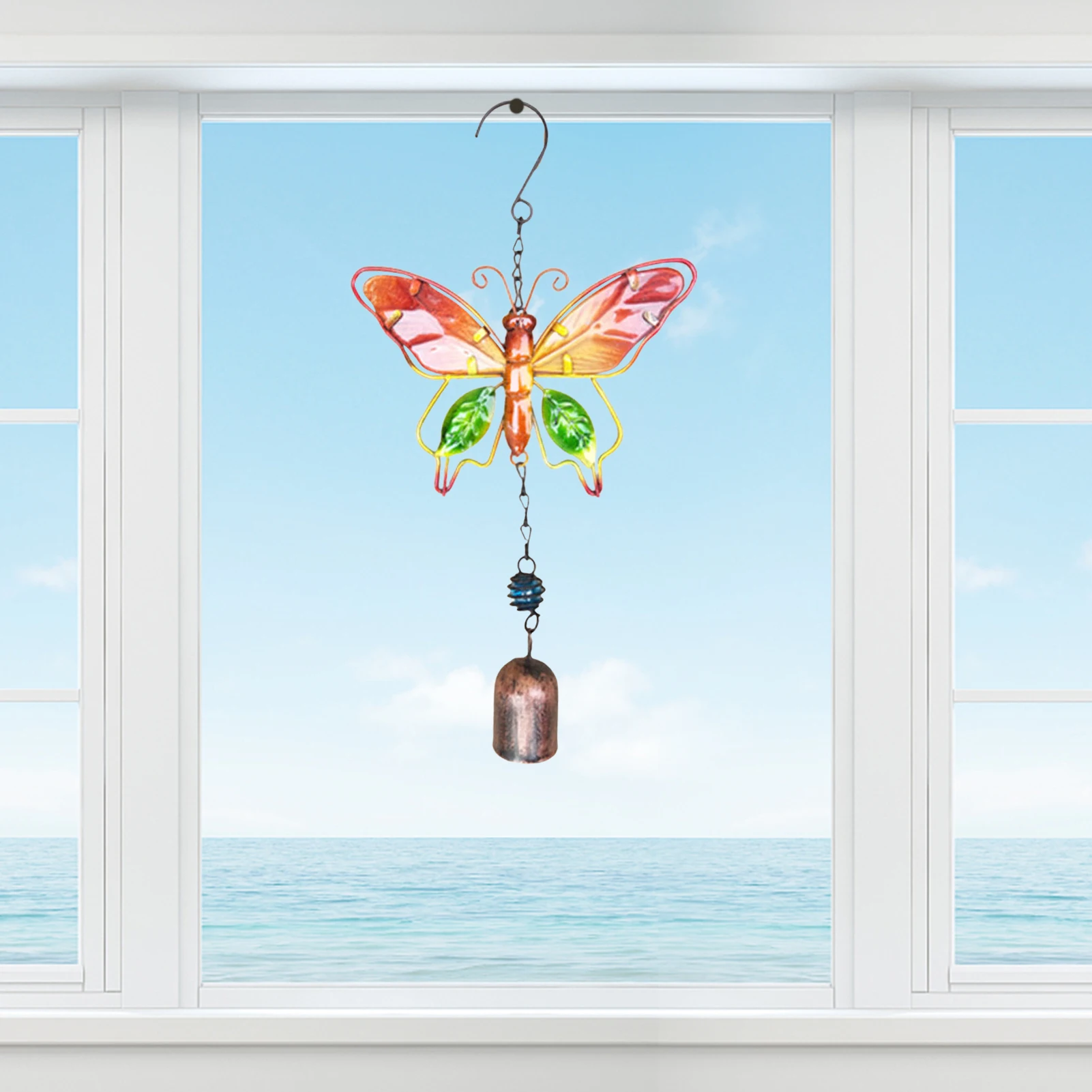 Садовые ветряные колокольчики с бабочками музыкальные садовые подарки для мамы