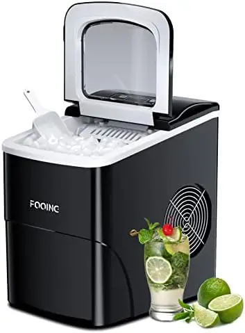 

Countertop Ice Maker, Portable Ice Maker Machine, 33lbs/Day & 6 Mins 9 Ice, 2L Tank Ice Maker Counter Top with LED Display,