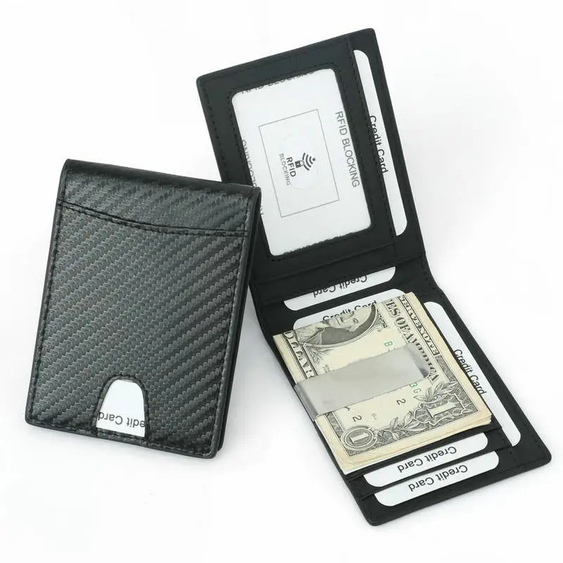 

Purse Money For Money Clip Carbon Men With Mini Fiber Slim Wallet Pattern Leather Wallet Clips Small